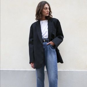 FRANKIE OVERSIZED BOYFRIEND BLAZER - BLACK